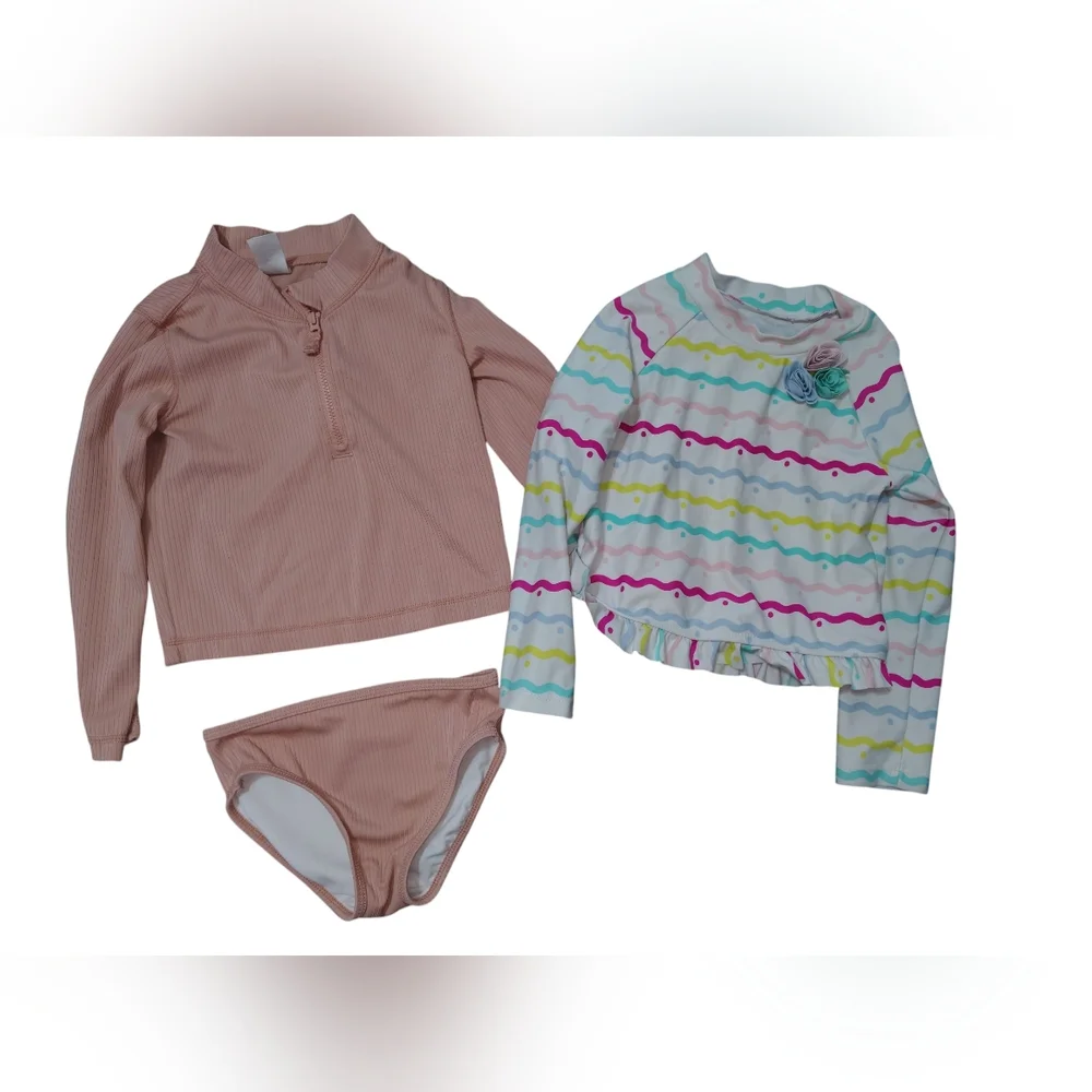 Little Planet by‎ Carter’s Organic Swimsuit 3T Little Me Rash Guard 4T Lot